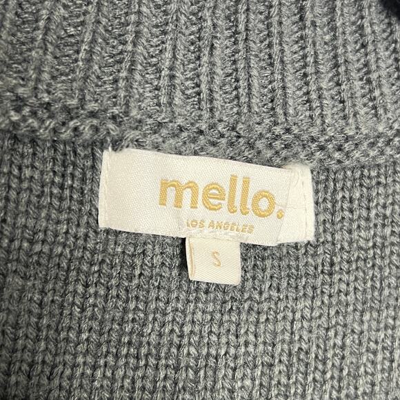 Mello Patchwork Sweater Colorblock Knit Henley Boho Size Small - Picture 3 of 9